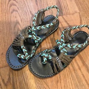 CUTEST BRAIDED NYLON ROPE SANDALS